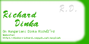 richard dinka business card